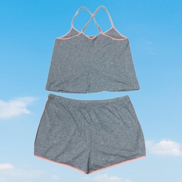 CALME by JOHNNY WAS Tank Top And Elastic Waistband Night and Day Short Set - Picture 2 of 15
